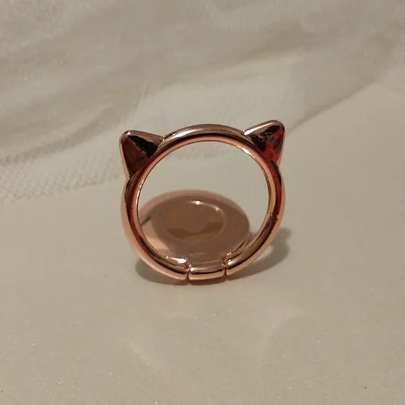 Rose Gold Kitty Phone Ring/Stand! - Picture 6 of 7